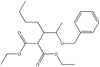 2-(Ethoxycarbonyl)-3-[1-(benzyloxy)ethyl]heptanoic acid ethyl ester 结构式