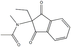 N-(1,3-Dioxo-2-ethylindan-2-yl)-N-methylacetamide 结构式