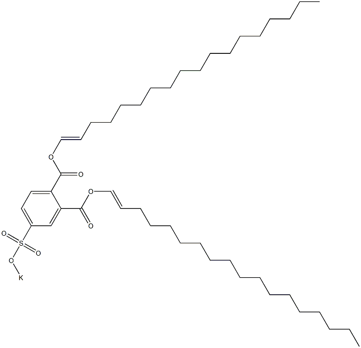 4-(Potassiosulfo)phthalic acid di(1-octadecenyl) ester 结构式