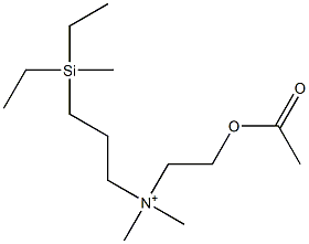 N-(2-Acetoxyethyl)-3-(methyldiethylsilyl)-N,N-dimethyl-1-propanaminium 结构式