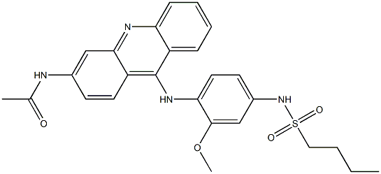 N-[4-[[3-(Acetylamino)acridin-9-yl]amino]-3-methoxyphenyl]-1-butanesulfonamide 结构式