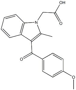 3-(4-Methoxybenzoyl)-2-methyl-1H-indole-1-acetic acid 结构式