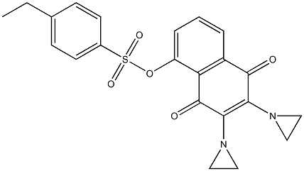 2,3-Bis(1-aziridinyl)-5-(4-ethylphenylsulfonyloxy)-1,4-naphthoquinone 结构式