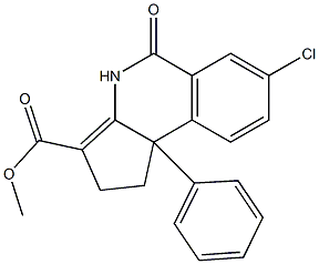 1,4,5,9b-Tetrahydro-7-chloro-9b-(phenyl)-5-oxo-2H-cyclopent[c]isoquinoline-3-carboxylic acid methyl ester 结构式