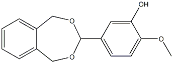 1,5-Dihydro-3-(3-hydroxy-4-methoxyphenyl)-2,4-benzodioxepin 结构式