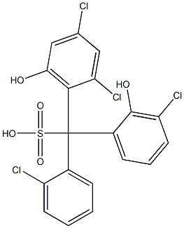 (2-Chlorophenyl)(3-chloro-2-hydroxyphenyl)(2,4-dichloro-6-hydroxyphenyl)methanesulfonic acid 结构式