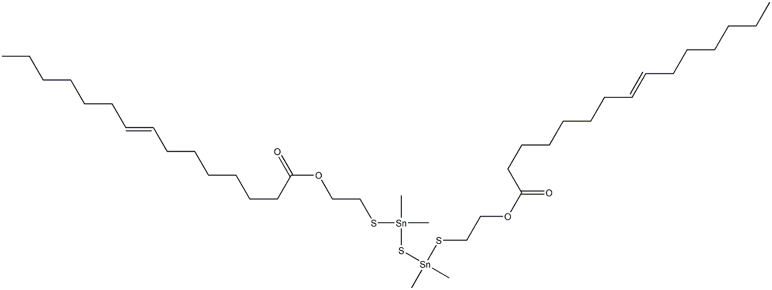 Bis[dimethyl[[2-(7-tetradecenylcarbonyloxy)ethyl]thio]stannyl] sulfide 结构式