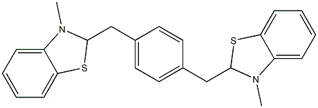 2,2'-(1,4-Phenylenebismethylene)bis(2,3-dihydro-3-methylbenzothiazole) 结构式