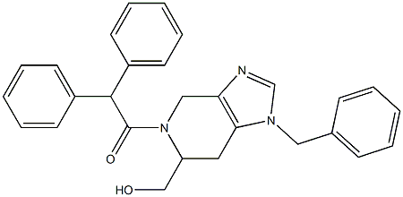 1-(Benzyl)-4,5,6,7-tetrahydro-6-hydroxymethyl-5-diphenylacetyl-1H-imidazo[4,5-c]pyridine 结构式