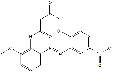 2-Acetyl-2'-(2-chloro-5-nitrophenylazo)-6'-methoxyacetanilide 结构式