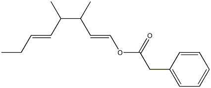 Phenylacetic acid 3,4-dimethyl-1,5-octadienyl ester 结构式