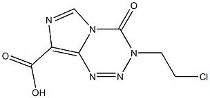 3-(2-Chloroethyl)-3,4-dihydro-4-oxoimidazo[5,1-d]-1,2,3,5-tetrazine-8-carboxylic acid 结构式