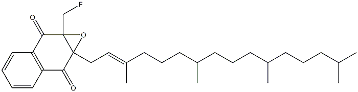 1a,7a-Dihydro-1a-[(2E)-3,7,11,15-tetramethyl-2-hexadecenyl]-7a-fluoromethylnaphth[2,3-b]oxirene-2,7-dione 结构式