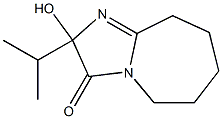 2-Hydroxy-2-(1-methylethyl)-6,7,8,9-tetrahydro-5H-imidazo[1,2-a]azepin-3(2H)-one 结构式