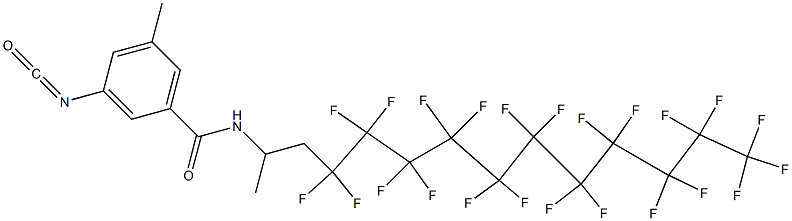 3-Isocyanato-5-methyl-N-[2-(tricosafluoroundecyl)-1-methylethyl]benzamide 结构式