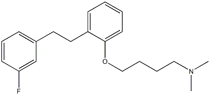 4-[2-[2-(3-Fluorophenyl)ethyl]phenoxy]-N,N-dimethylbutan-1-amine 结构式