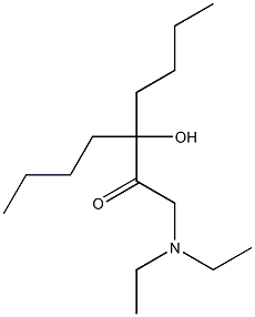 3-Butyl-1-(diethylamino)-3-hydroxy-2-heptanone 结构式