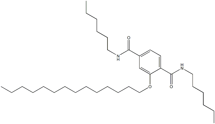 2-(Tetradecyloxy)-N,N'-dihexylterephthalamide 结构式