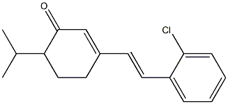 6-Isopropyl-3-[(Z)-2-(2-chlorophenyl)ethenyl]-2-cyclohexen-1-one 结构式