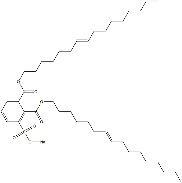 3-(Sodiosulfo)phthalic acid di(7-hexadecenyl) ester 结构式