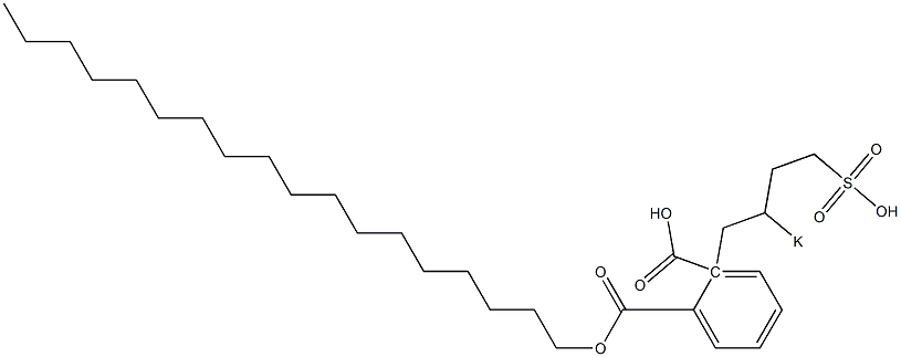 Phthalic acid 1-octadecyl 2-(2-potassiosulfobutyl) ester 结构式