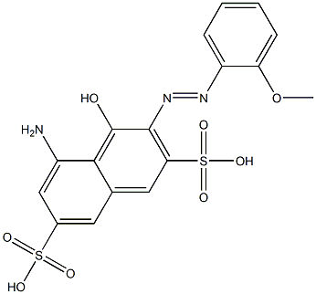 5-Amino-4-hydroxy-3-(2-methoxyphenylazo)-2,7-naphthalenedisulfonic acid 结构式