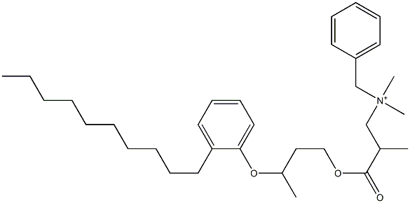 N,N-Dimethyl-N-benzyl-N-[2-[[3-(2-decylphenyloxy)butyl]oxycarbonyl]propyl]aminium 结构式