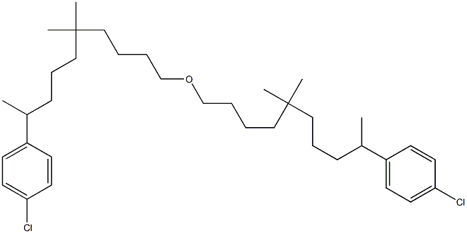 5-(4-Chlorophenyl)-1,1-dimethylhexylbutyl ether 结构式