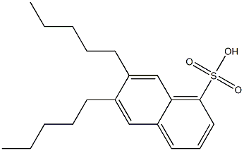 6,7-Dipentyl-1-naphthalenesulfonic acid 结构式