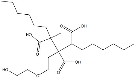 Butane-1,2,3-tricarboxylic acid 2-[2-(2-hydroxyethoxy)ethyl]1,3-dihexyl ester 结构式