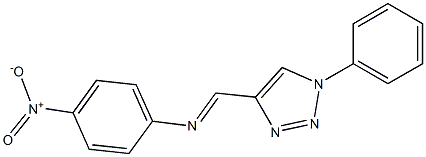 1-Phenyl-4-[[(4-nitrophenyl)imino]methyl]-1H-1,2,3-triazole 结构式