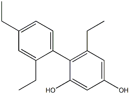 5-Ethyl-4-(2,4-diethylphenyl)benzene-1,3-diol 结构式