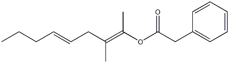 Phenylacetic acid 1,2-dimethyl-1,4-octadienyl ester 结构式