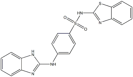 4-[(1H-Benzimidazol-2-yl)amino]-N-(2-benzothiazolyl)benzenesulfonamide 结构式