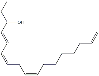 (4E,6Z,9Z)-4,6,9,16-Heptadecatetren-3-ol 结构式