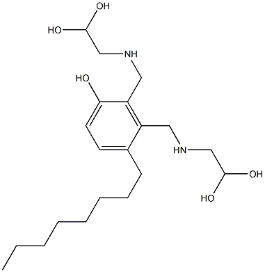 2,3-Bis[[(2,2-dihydroxyethyl)amino]methyl]-4-octylphenol 结构式