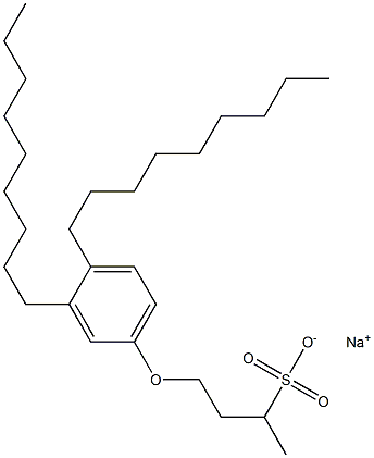 4-(3,4-Dinonylphenoxy)butane-2-sulfonic acid sodium salt 结构式