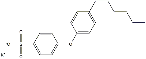 4-(4-Hexylphenoxy)benzenesulfonic acid potassium salt 结构式