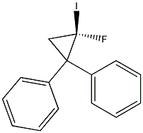 [1R,(-)]-1-Fluoro-1-iodo-2,2-diphenylcyclopropane 结构式