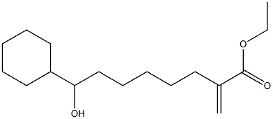 8-Cyclohexyl-8-hydroxy-2-methyleneoctanoic acid ethyl ester 结构式