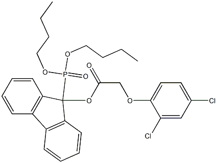 [9-[2-(2,4-Dichlorophenoxy)acetyloxy]-9H-fluoren-9-yl]phosphonic acid dibutyl ester 结构式