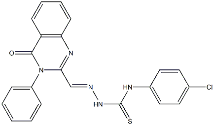 3-(Phenyl)-2-[[[(p-chlorophenyl)amino]thiocarbonylamino]iminomethyl]quinazolin-4(3H)-one 结构式