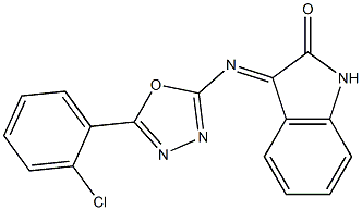 3-[[5-(o-Chlorophenyl)-1,3,4-oxadiazol-2-yl]imino]-2-indolinone 结构式