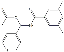 Acetic acid (4-pyridinyl)(3,5-dimethylbenzoylamino)methyl ester 结构式