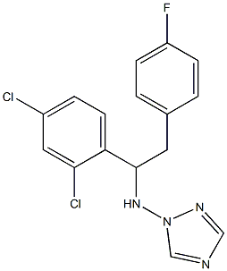 N-[2-(4-Fluorophenyl)-1-(2,4-dichlorophenyl)ethyl]-1H-1,2,4-triazol-1-amine 结构式