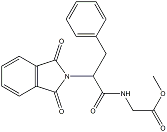 [[3-Phenyl-2-[(1,3-dihydro-1,3-dioxo-2H-isoindol)-2-yl]propanoyl]amino]acetic acid methyl ester 结构式