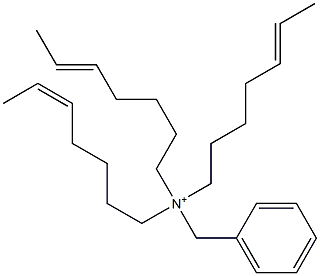 Tri(5-heptenyl)benzylaminium 结构式