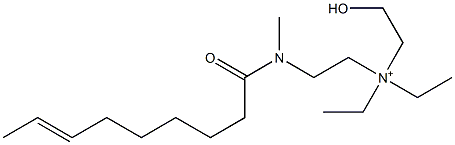 2-[N-Methyl-N-(7-nonenoyl)amino]-N,N-diethyl-N-(2-hydroxyethyl)ethanaminium 结构式