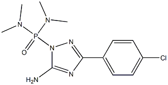 [5-Amino-3-(4-chlorophenyl)-1H-1,2,4-triazol-1-yl]bis(dimethylamino)phosphine oxide 结构式