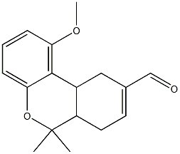 1-Methoxy-6a,7,10,10a-tetrahydro-6,6-dimethyl-6H-dibenzo[b,d]pyran-9-carbaldehyde 结构式